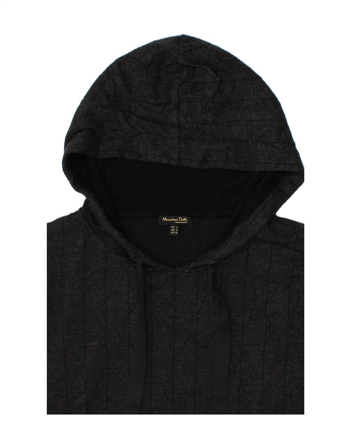 MASSIMO DUTTI Womens Hoodie Jumper UK 10 Small Grey Striped Vintage Massimo Dutti and Second-Hand Massimo Dutti from Messina Hembry 