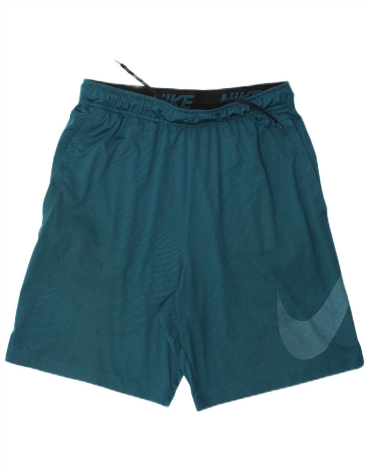 Nike Short de sport Dri Fit Graphic pour homme en polyester rayé bleu moyen