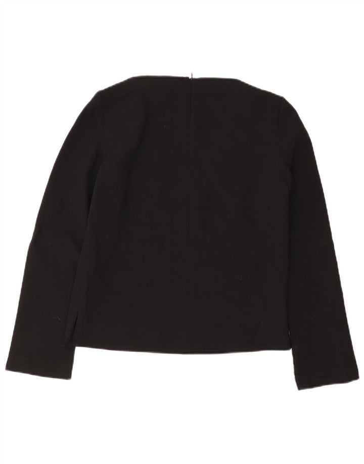 Zara Femme Top Manches Longues UK 6 XS Noir Polyester