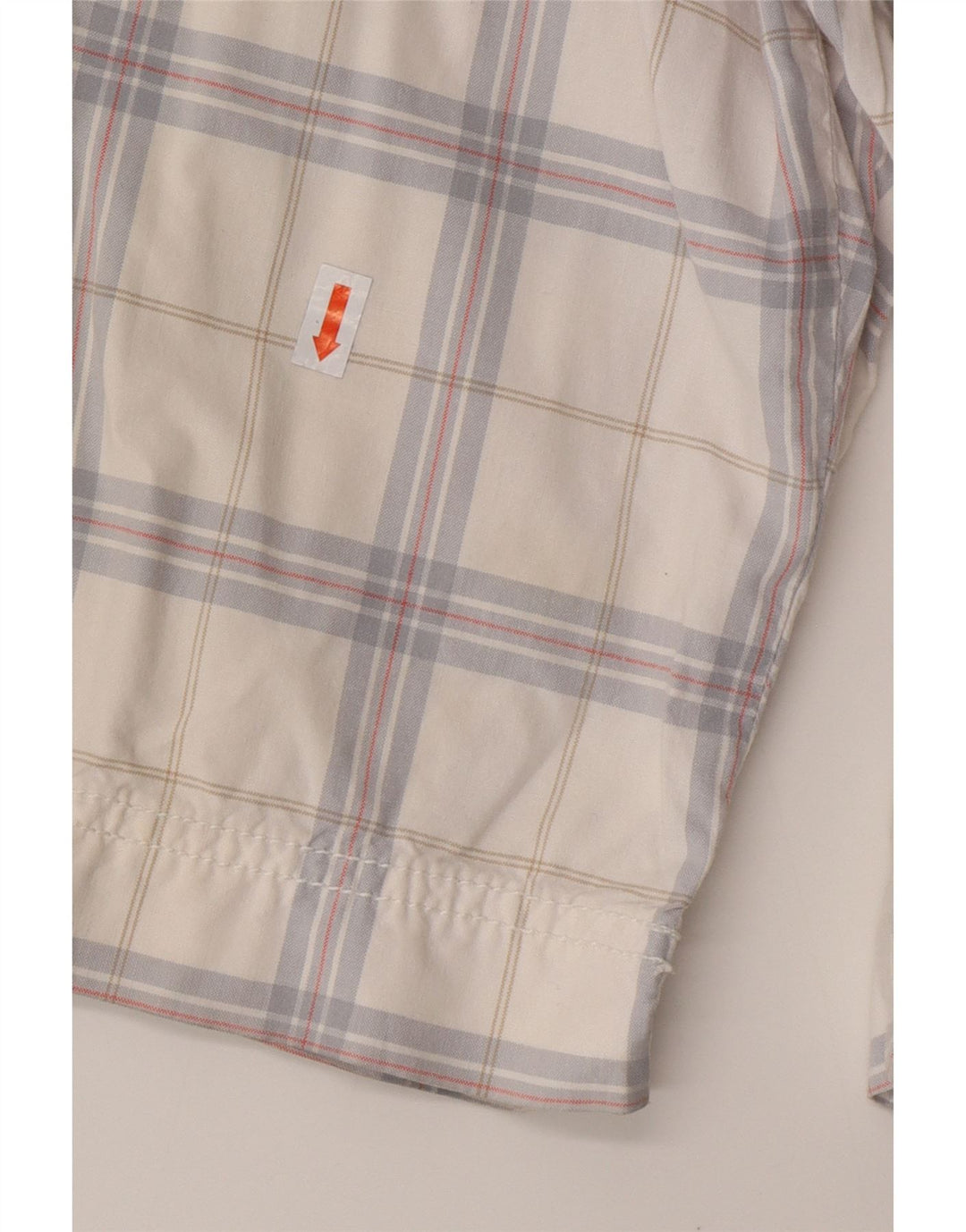 CALVIN KLEIN Short Cargo Homme W32 Coton à Carreaux Blanc Moyen