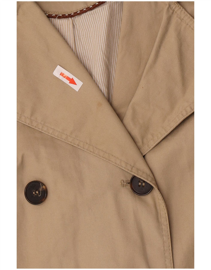 Zara Trench Femme UK 14 Coton Beige Moyen