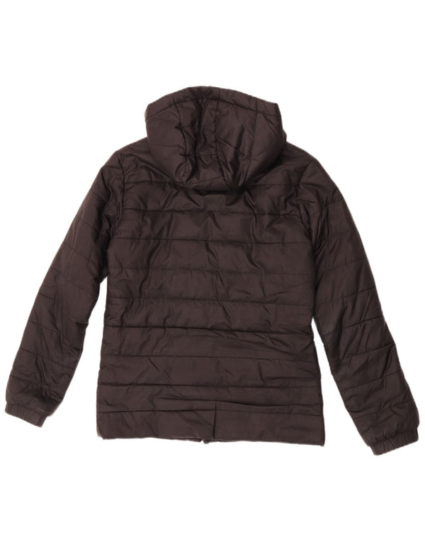 Puma Veste rembourrée à capuche pour femme UK 2 2XS Noir Polyester Sports