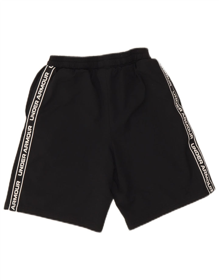 Under Armour Short de Sport Garçon 9-10 ans Noir Moyen Polyester