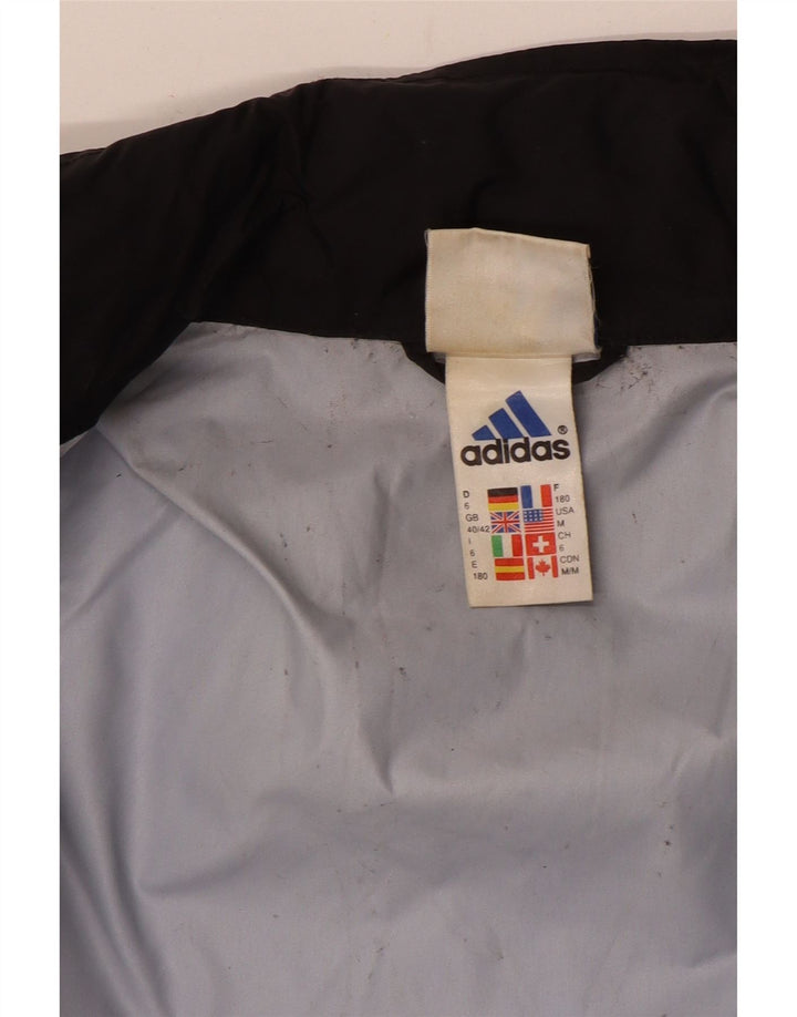 Adidas Veste de pluie pour homme UK 40/42 Medium Noir Colorblock Nylon