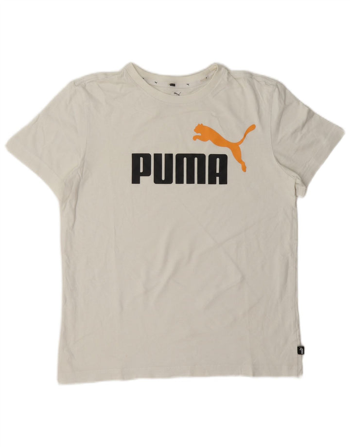 Puma T-Shirt Graphique Garçon 15-16 ans Blanc