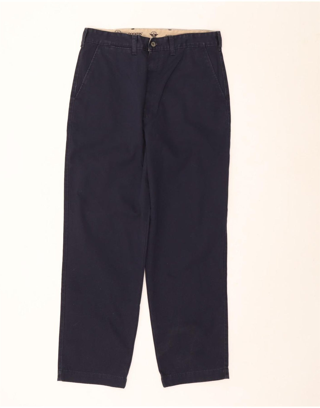DOCKERS Pantalon Chino Coupe Ample Homme W33 L30 Bleu Marine Coton