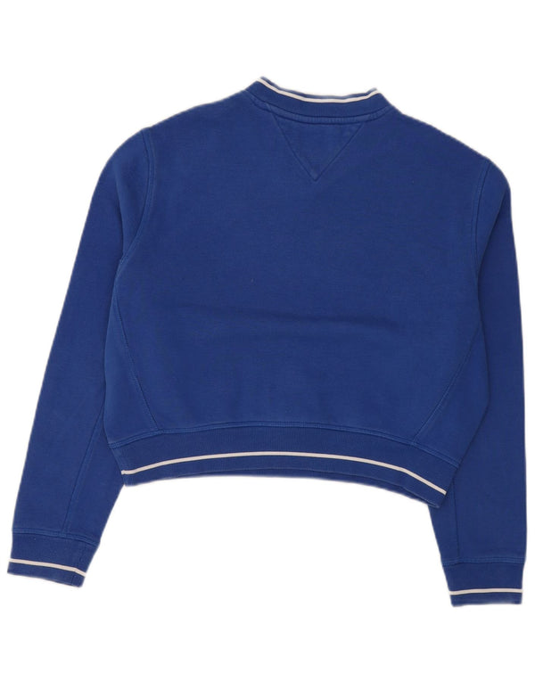 Tommy Hilfiger Sweat-shirt court surdimensionné pour femme UK 6 XS Bleu