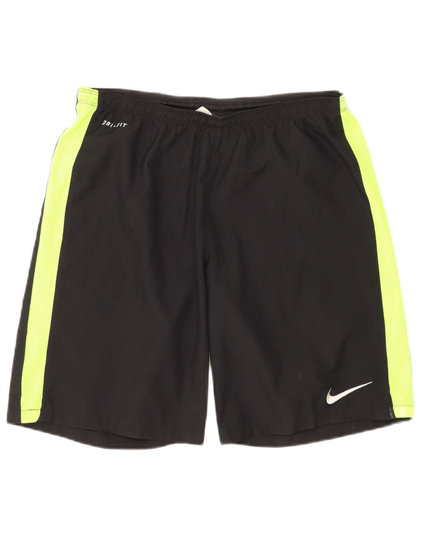 Nike Short de sport Dri Fit pour homme en polyester color block noir moyen
