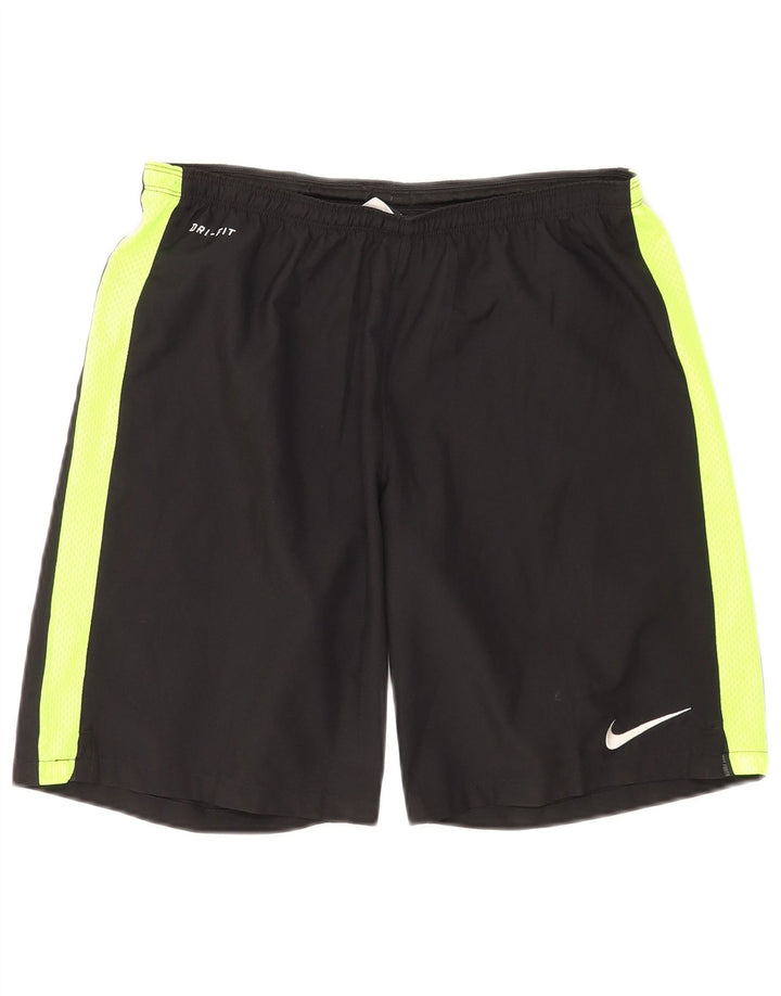 Nike Short de sport Dri Fit pour homme en polyester color block noir moyen