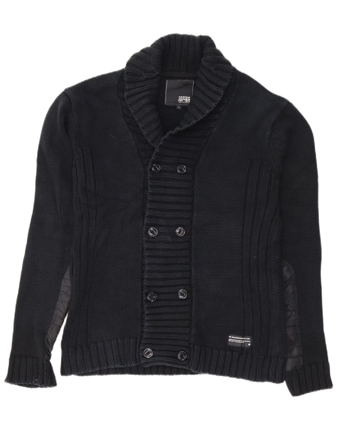 JACK & JONES Cardigan Homme Pull Large Noir Coton