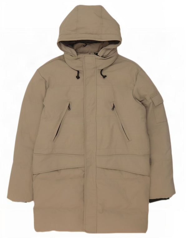 Diadora Manteau rembourré à capuche pour homme UK 40 Large Vert Polyamide