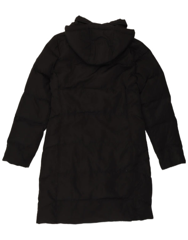 Calvin Klein Manteau rembourré à capuche pour femme UK 10 Petit Noir Polyester