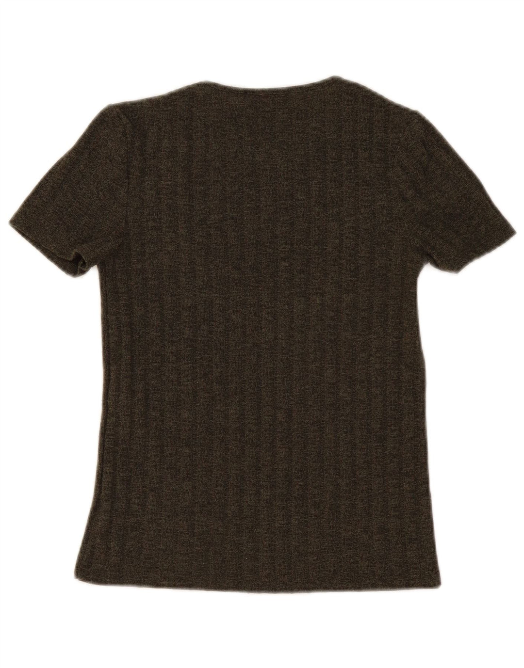 Zara Femme Trafaluc T-Shirt Top UK 8 Petit Kaki Polyester
