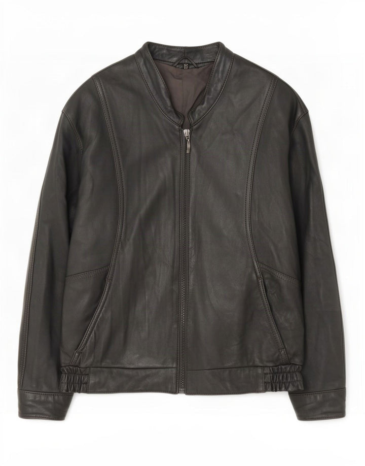 veste en cuir homme vintage UK 38 Gris moyen