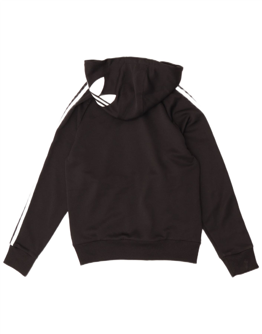 Adidas Pull à capuche zippé graphique pour femme IT 40 Petit Noir Polyester