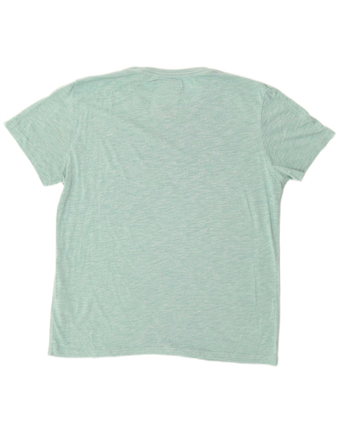 SUPERDRY T-Shirt Graphique Homme Top XL Bleu Coton