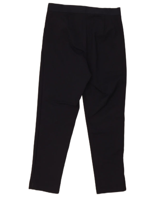 Marks & Spencer Pantalon décontracté taille haute pour femme UK 12 Medium W30 L27 Bleu marine