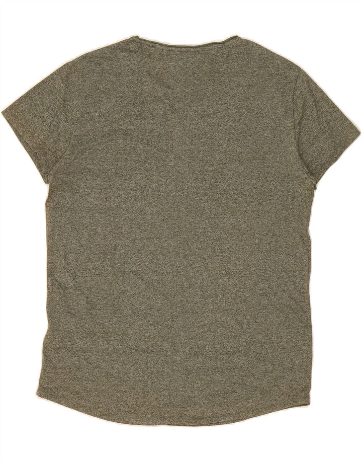 TOMMY HILFIGER Mens T-Shirt Top Large Khaki Cotton Vintage Tommy Hilfiger and Second-Hand Tommy Hilfiger from Messina Hembry 