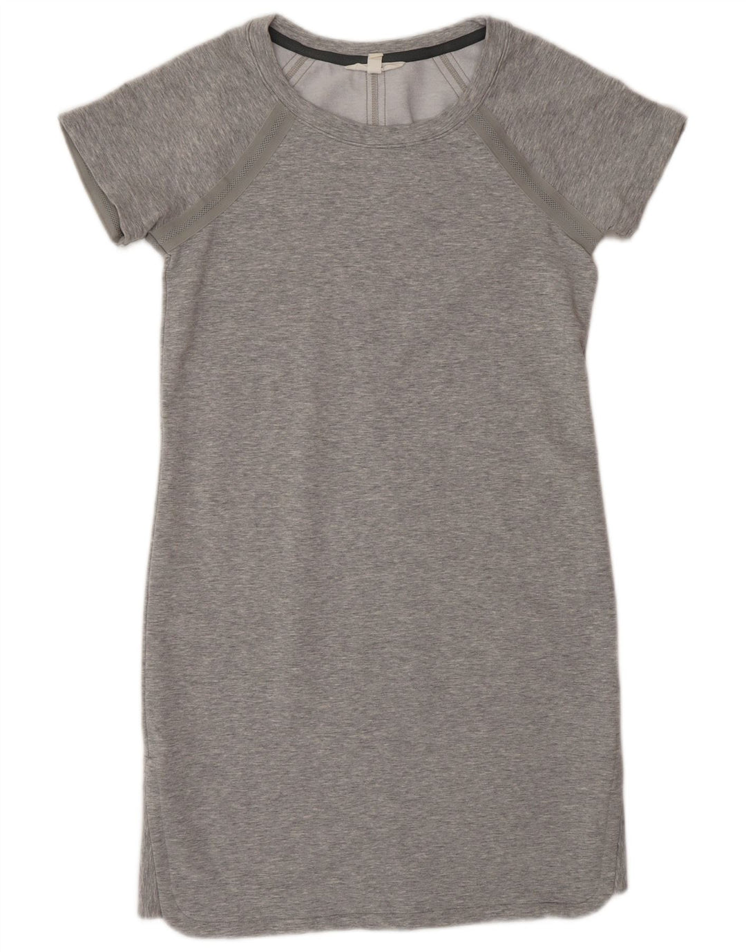 Athleta Robe T-Shirt Femme UK 40 Petit Gris Moucheté Polyester