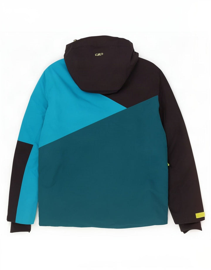 CMP Veste de ski à capuche pour homme IT 46 Small Bleu Colorblock Polyester