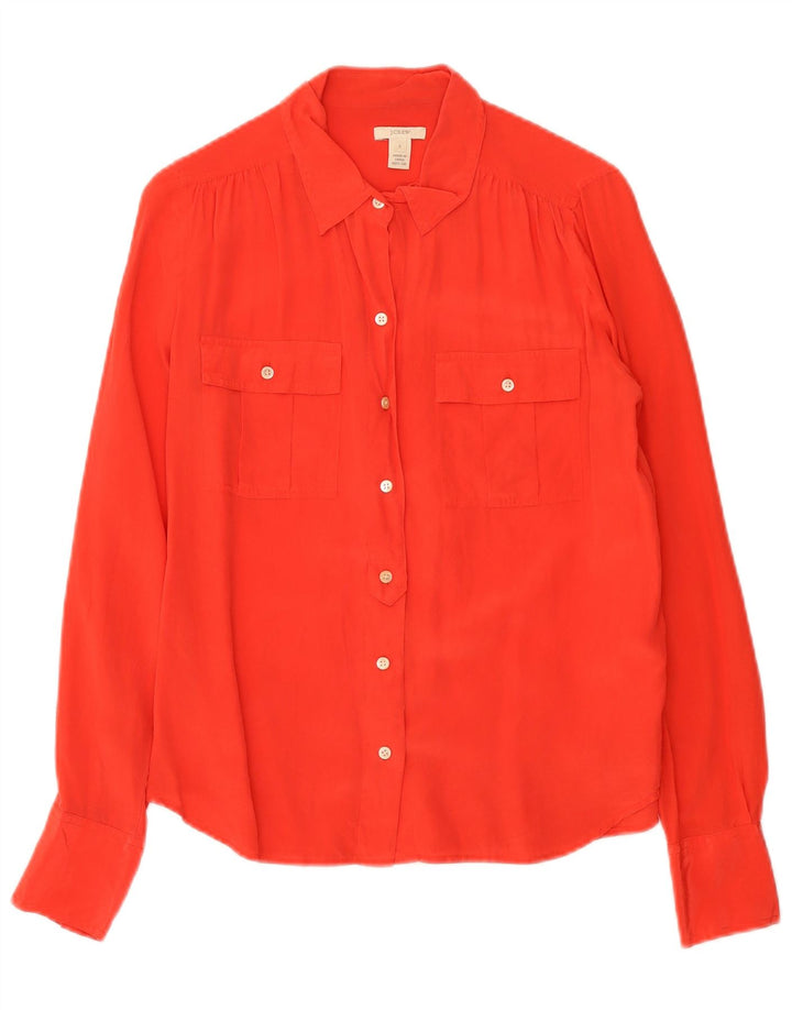 J. Crew Chemise Femme US 6 Soie Rouge Moyen