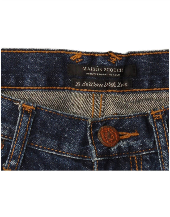 Maison Scotch Short En Denim Déchiré W32 Bleu Moyen Femme