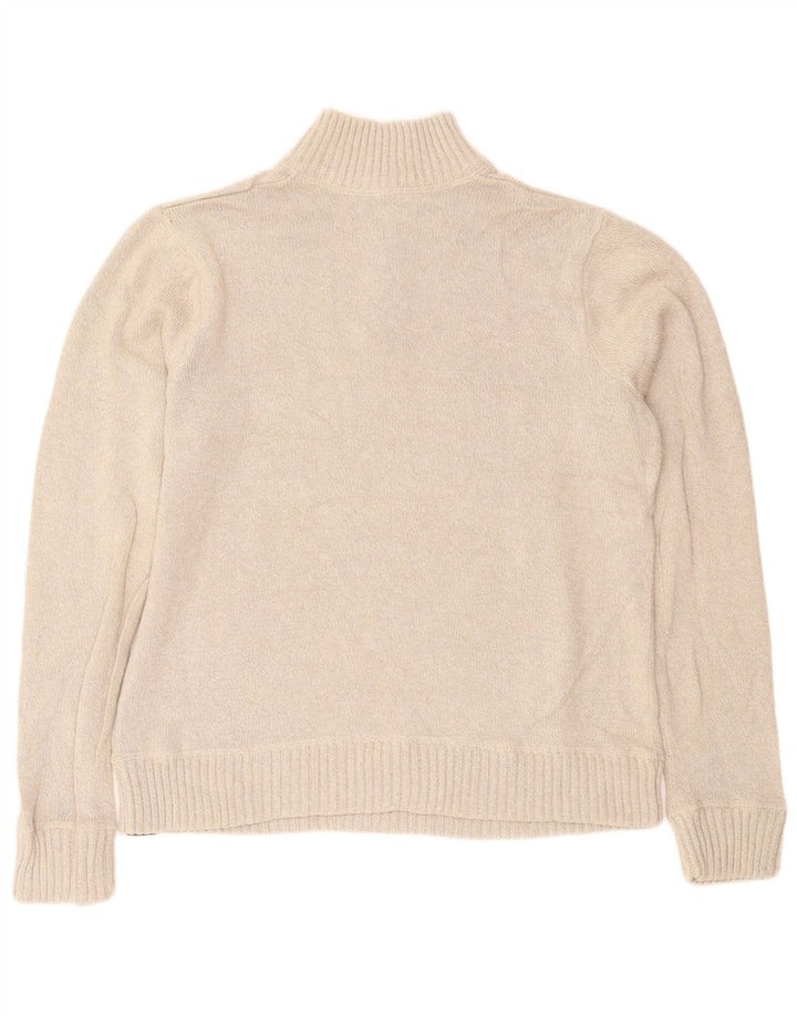 Eddie Bauer Pull à col zippé pour homme Grand coton beige