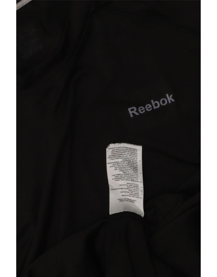 Reebok Haut à manches longues pour homme Petit noir Polyester