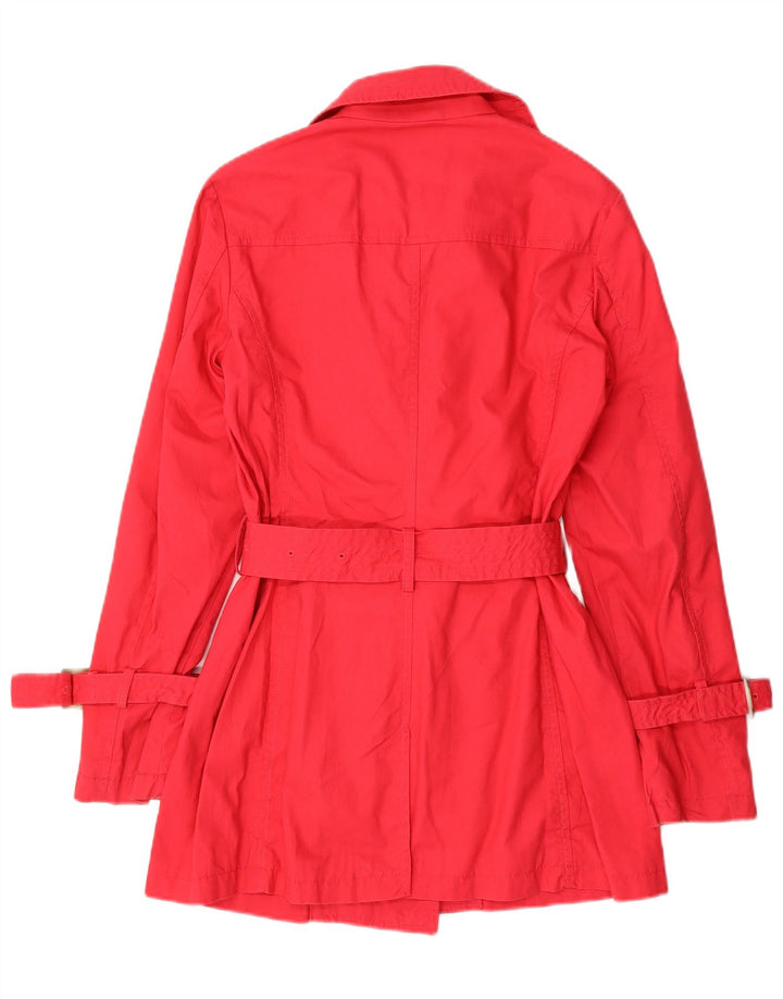 BENETTON Femme Trench IT 40 Petit Rouge Coton