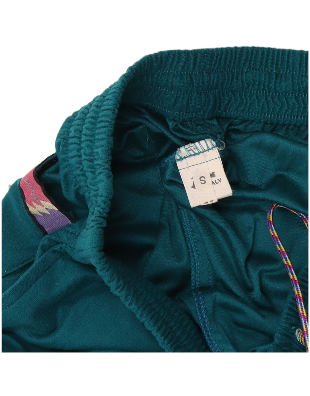 vintage Mens Graphic Full Survêtement Petit Vert Colourblock Polyester