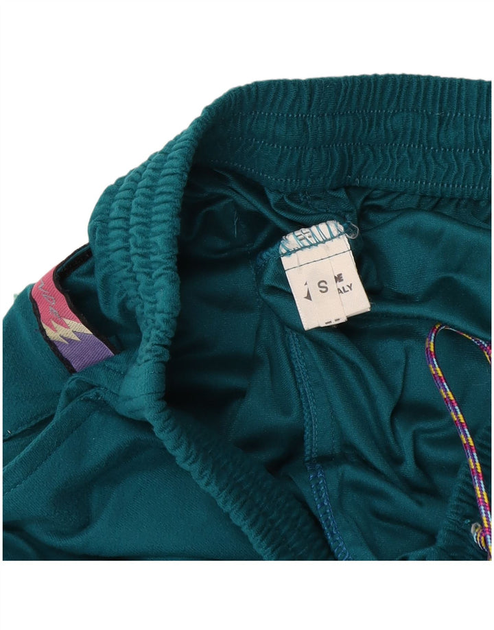 vintage Mens Graphic Full Survêtement Petit Vert Colourblock Polyester