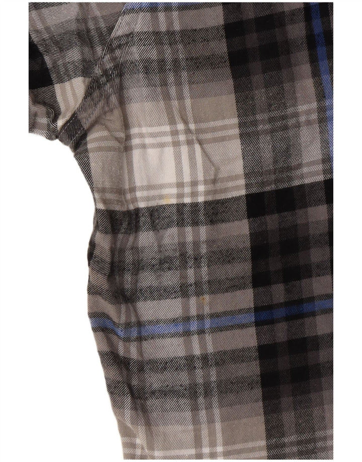 EDDIE BAUER Chemise classique en flanelle pour homme XL Gris à carreaux en coton