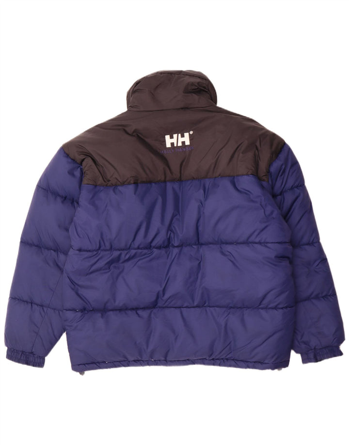 Helly Hansen Veste matelassée graphique pour homme UK 40 Large Bleu Colorblock Nylon