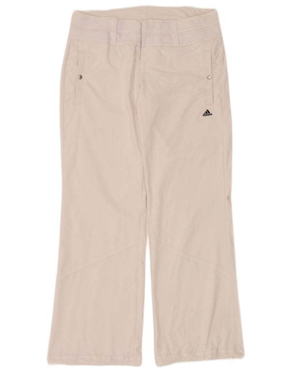 Adidas Pantalon chino Climalite Bootcut pour femme UK 14 Medium W34 L30 Blanc