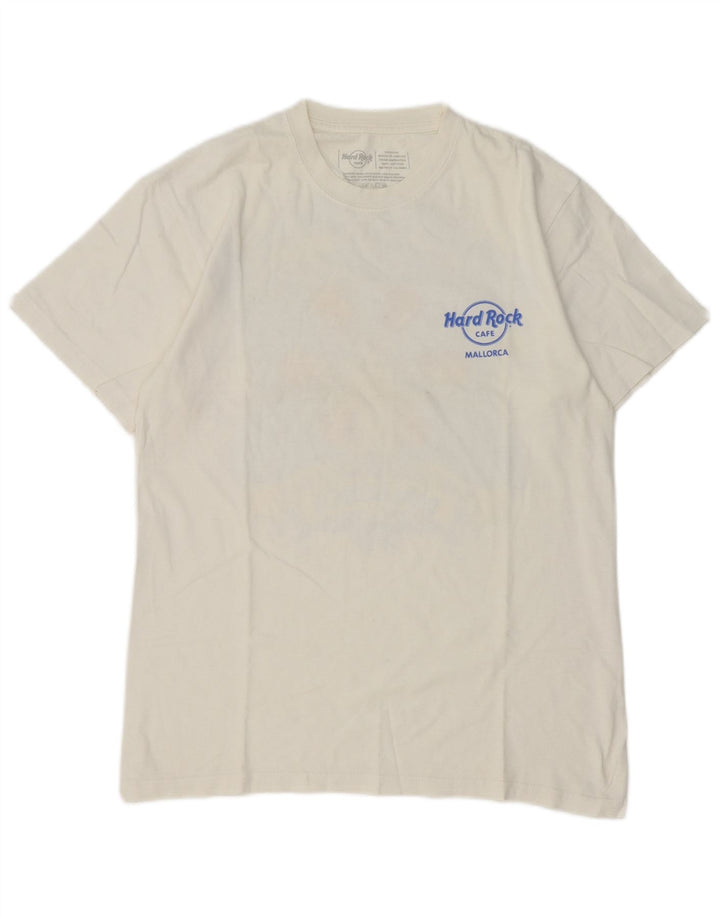Hard Rock Cafe T-shirt graphique Majorque pour homme en coton blanc moyen