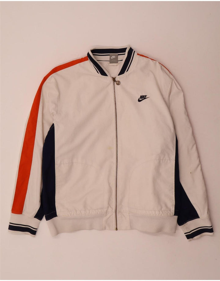 Nike Veste de survêtement pour homme UK 45/47 XL Blanc Colorblock Polyester