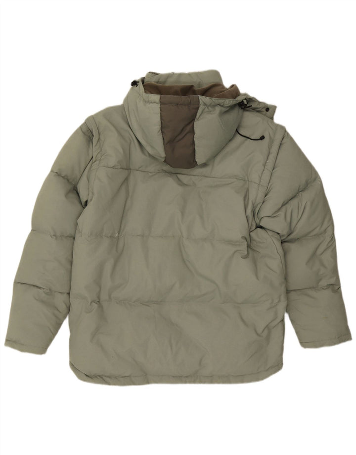Fila Veste matelassée à capuche pour homme UK 40 Large Vert