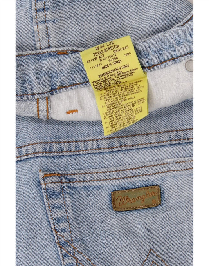 WRANGLER Jean Droit Texas Stretch Homme W44 L28 Bleu Coton