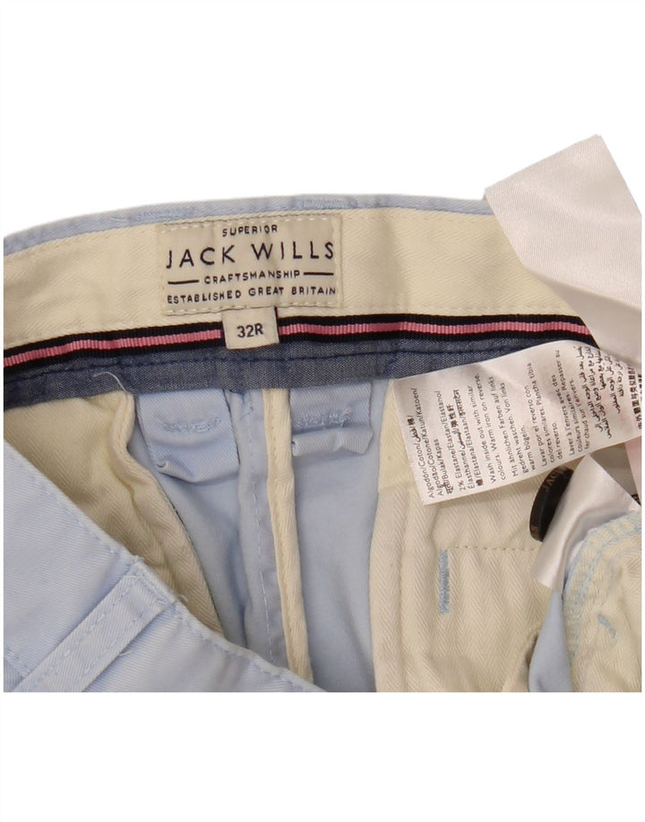 JACK WILLS Short Chino Homme W32 Bleu Moyen Coton