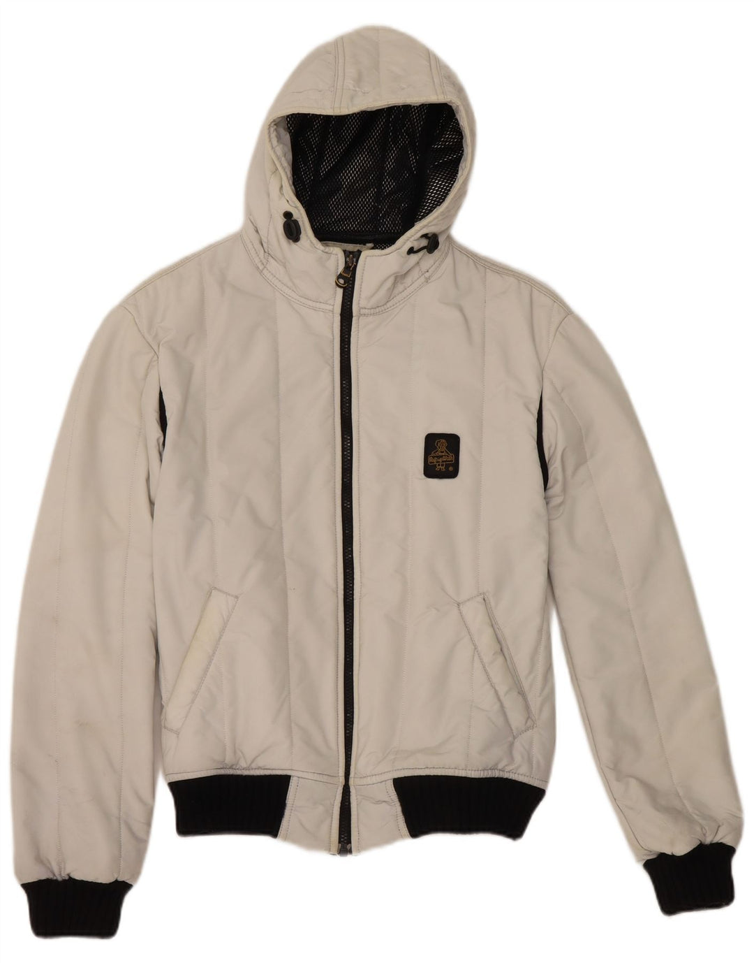 REFRIGIWEAR Veste Bomber à Capuche Femme UK 14 Medium Blanc Polyamide