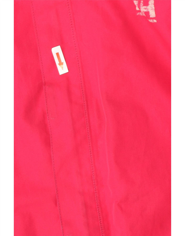 Helly Hansen Veste de pluie à capuche graphique pour fille 11-12 ans Rose Polyester
