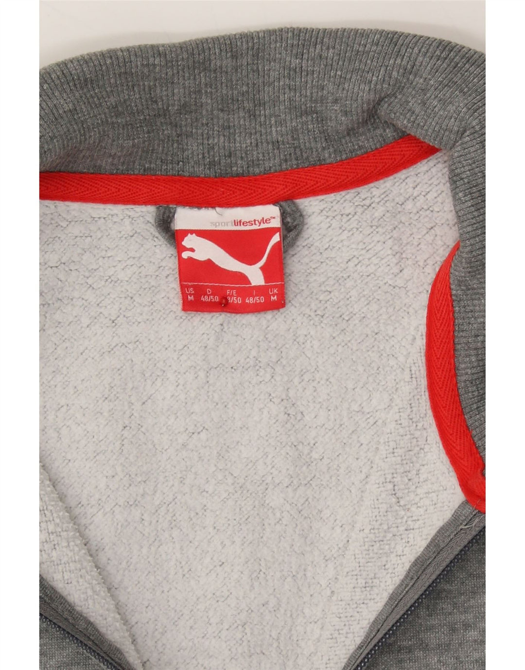 PUMA Mens Tracksuit Top Jacket Medium Grey Cotton Vintage Puma and Second-Hand Puma from Messina Hembry 