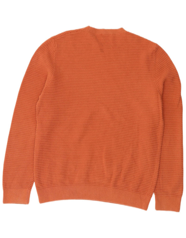 Cos Pull à col rond pour homme en coton orange Large