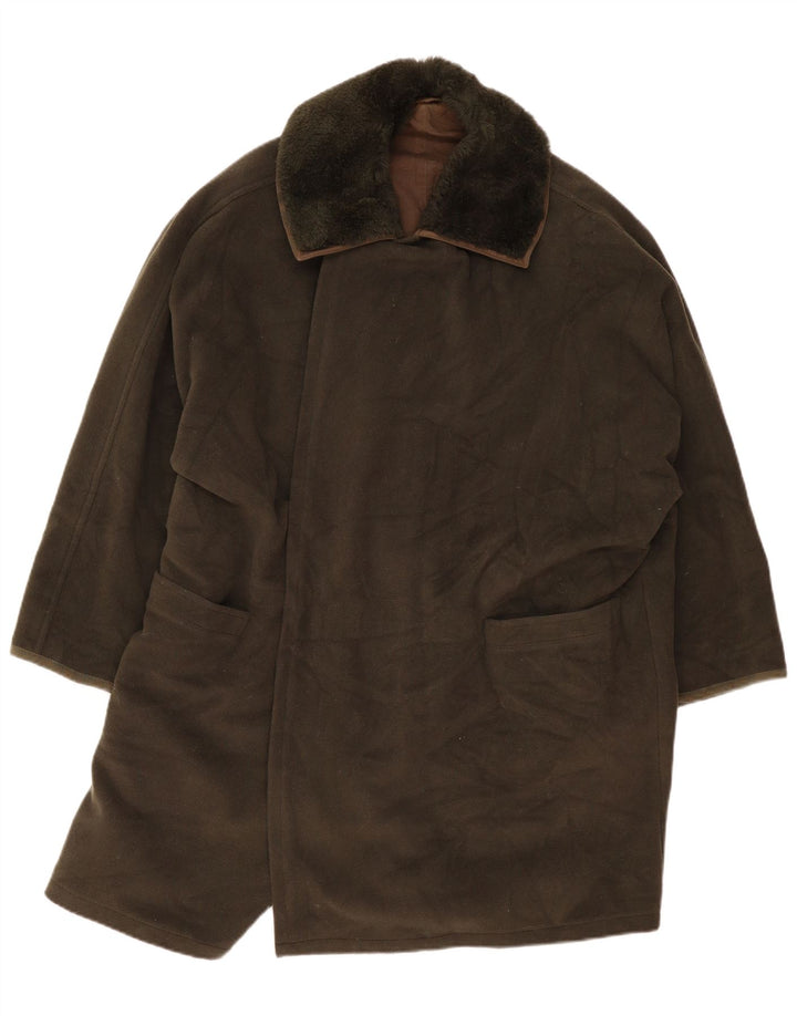 pardessus homme vintage UK 44 2XL Kaki