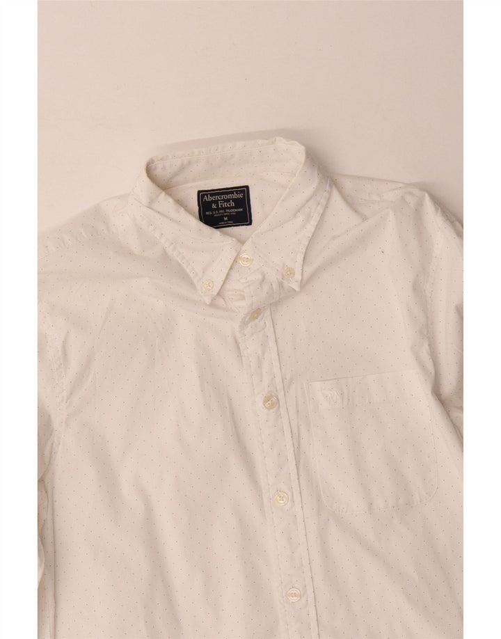 Abercrombie & Fitch Chemise Homme Medium Blanc Tacheté