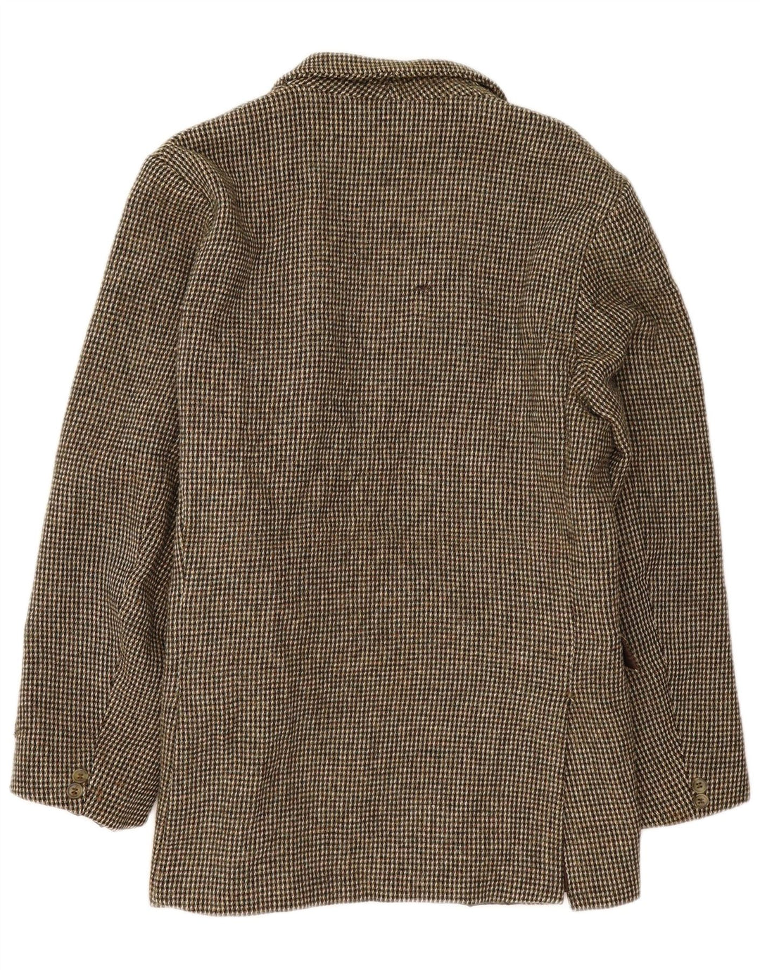 Harris Tweed Veste Blazer 3 Boutons pour Homme UK 40 Grand Carreau Marron Laine Vierge