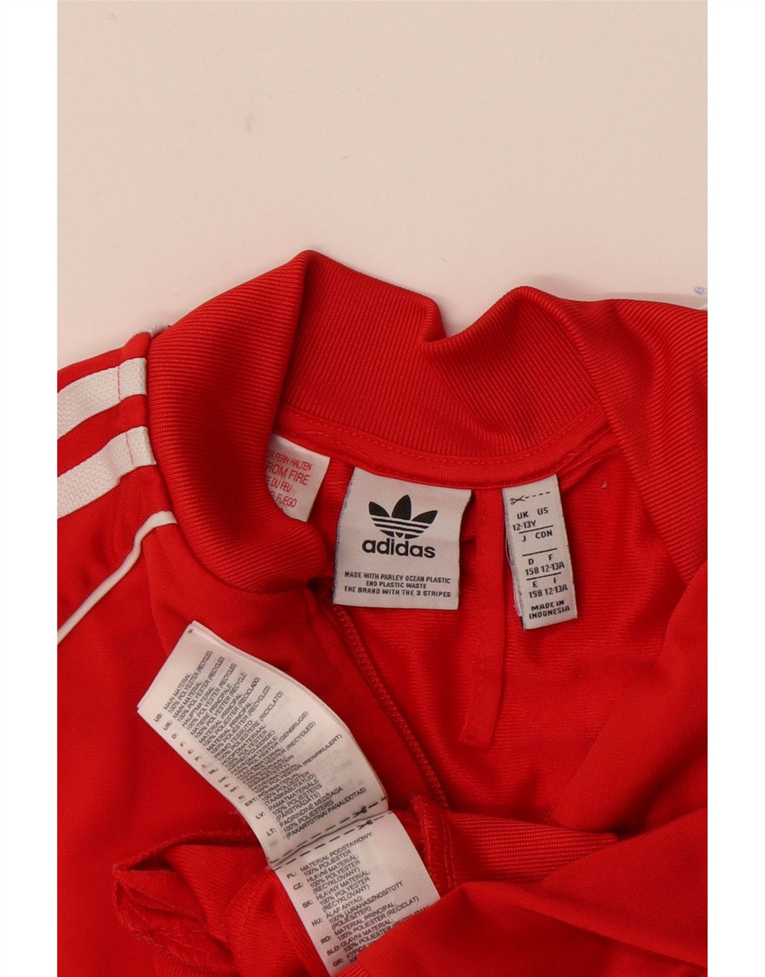 ADIDAS Veste de Survêtement Garçon 12-13 Ans Grand Rouge Polyester