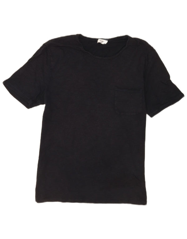 Reiss Homme T-Shirt Top Large Noir Moucheté Coton