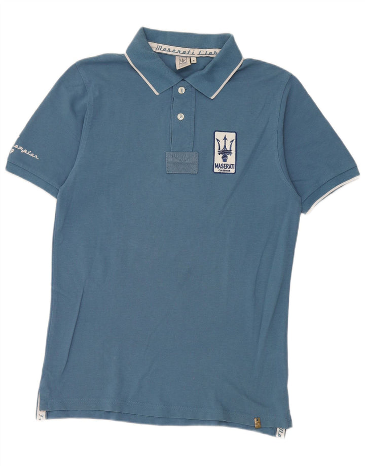 Maserati Polo Graphique Homme Bleu Moyen Coton