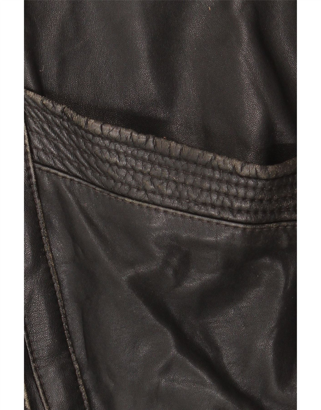 veste en cuir surdimensionnée femme vintage EU 46 XL Cuir noir